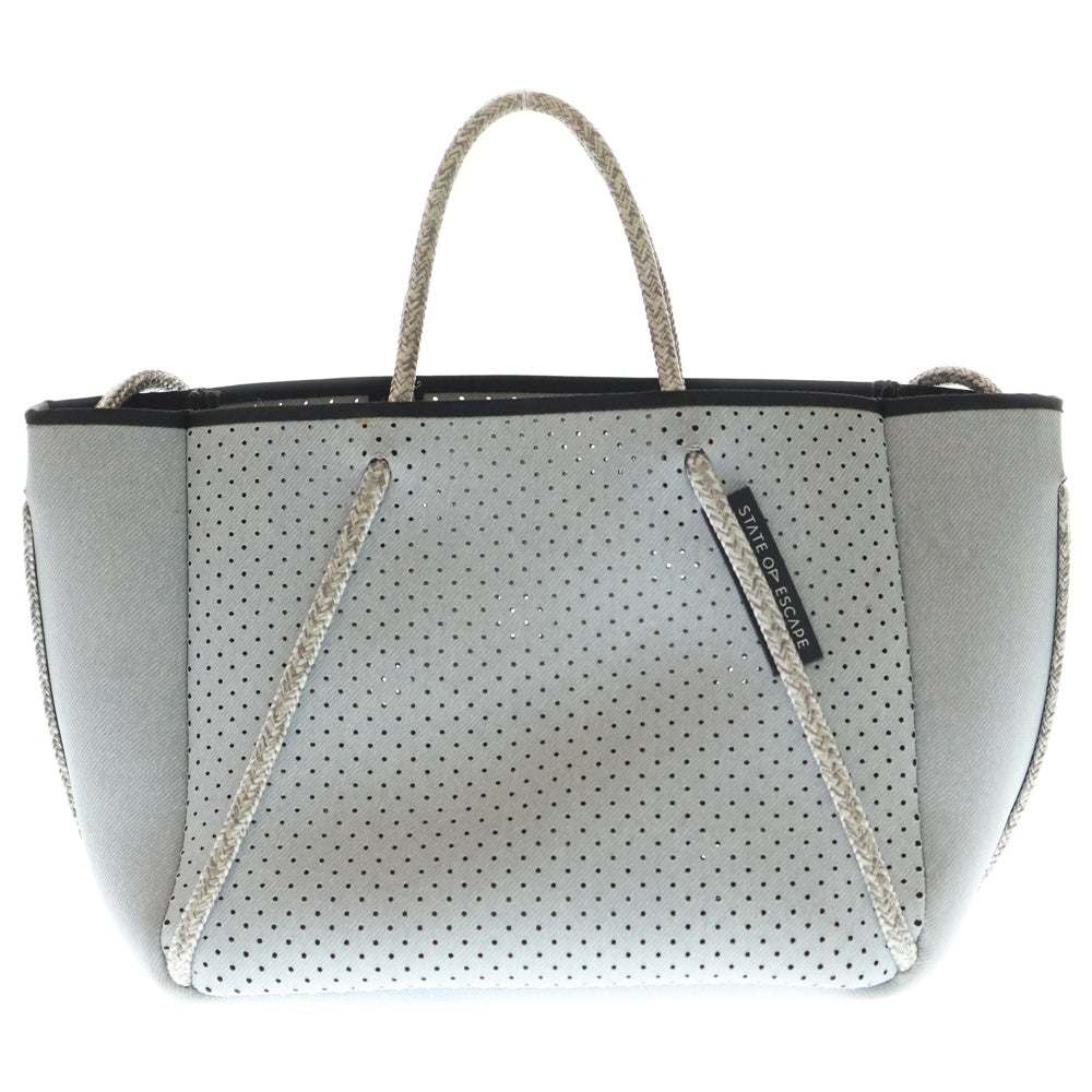 STATE OF ESCAPE(ステートオブエスケープ) ポーチ付き 2WAY メッシュショルダーバッグ ハンドバッグ グレー