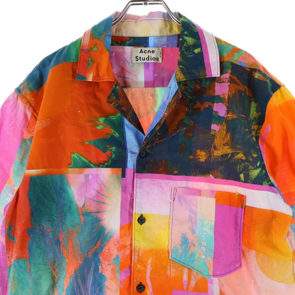 Acne Studios(アクネ ストゥディオズ) ボタニカルプリント ショートスリーブ オープンカラーシャツ マルチカラー FN-MN-SHIR000211