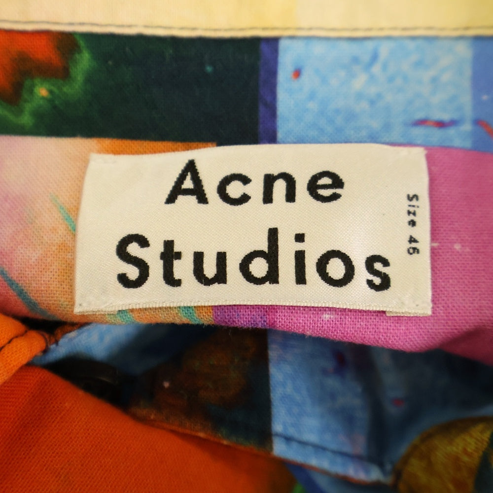 Acne Studios(アクネ ストゥディオズ) ボタニカルプリント ショートスリーブ オープンカラーシャツ マルチカラー FN-MN-SHIR000211