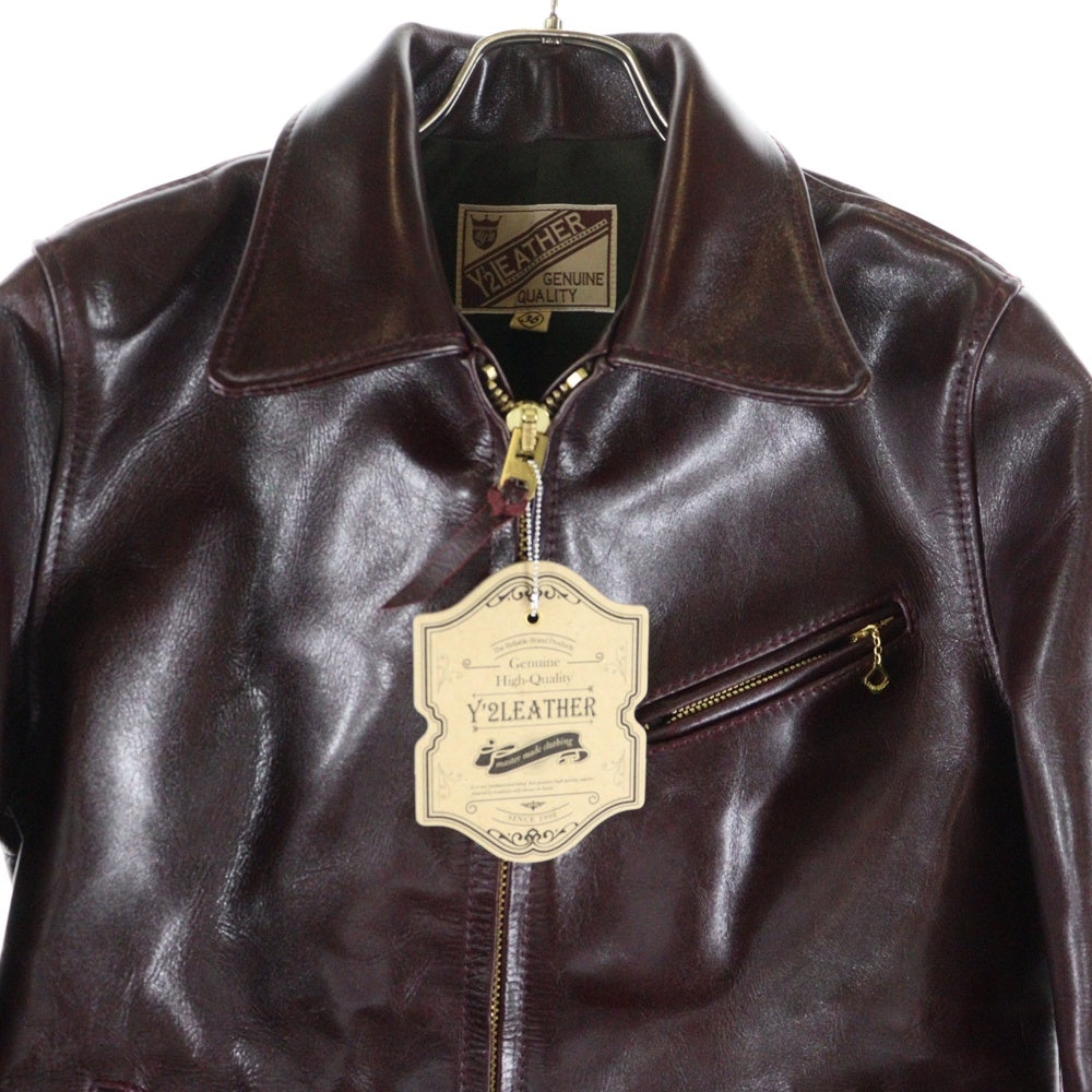 Y'2 LEATHER(ワイツーレザー) ANILINE STEER SINGLE RIDERS アニリンステアー シングルライダースレザージャケット LSR-42