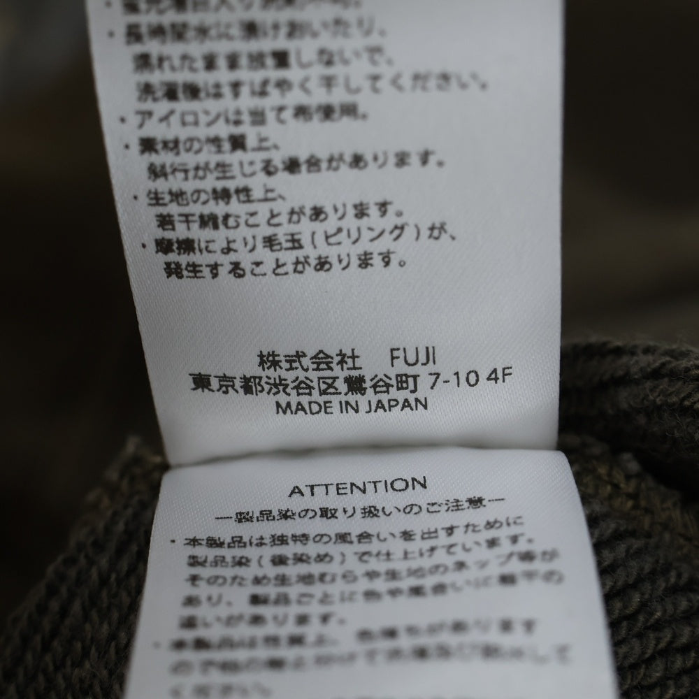 NO BRAND(ノーブランド) OVY オヴィー Pigment Damage Processing Crew Neck Sweat ピグメントダメージプロッセシング クルーネックスウェット トレーナー ブラウン