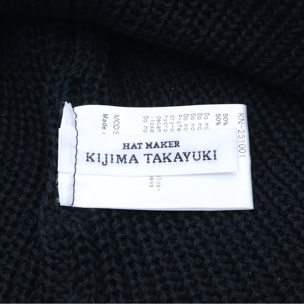 KIJIMA TAKAYUKI(キジマタカユキ) COTTON ACRYLIC WATCH CAP コットンアクリルニット ウォッチキャップ ビーニー グレー KN-251001