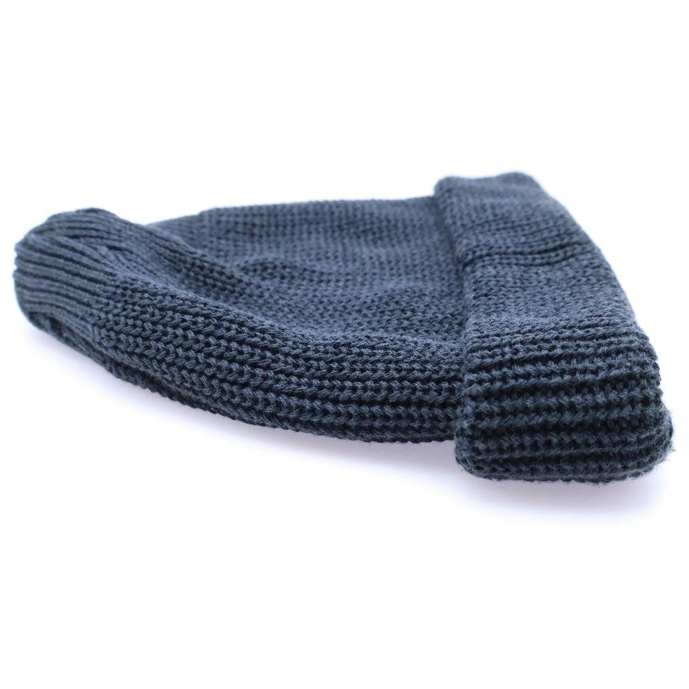 KIJIMA TAKAYUKI(キジマタカユキ) COTTON ACRYLIC WATCH CAP コットンアクリルニット ウォッチキャップ ビーニー ブラック KN-251001