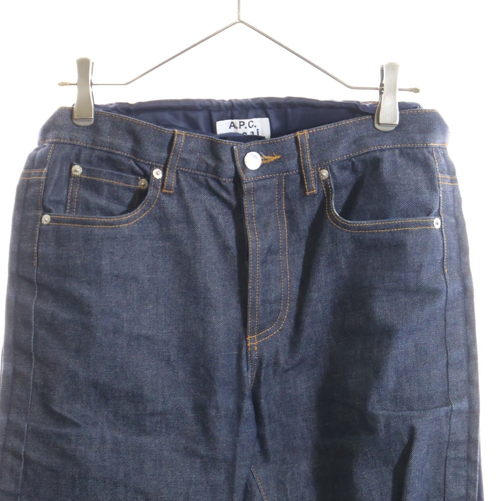 Sacai(サカイ) 21SS ×A.P.C. PANTALON HARU アーペーセー ドッキングデニムパンツ インディゴ