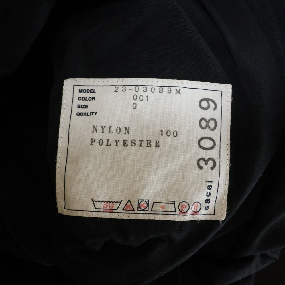 Sacai(サカイ) 23SS ナイロン イージーパンツ ブラック 23-03089M