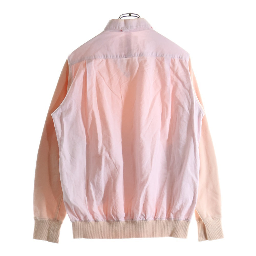 Sacai(サカイ) シャツ ドッキング スウェットトレーナー ピンク 17-01496M