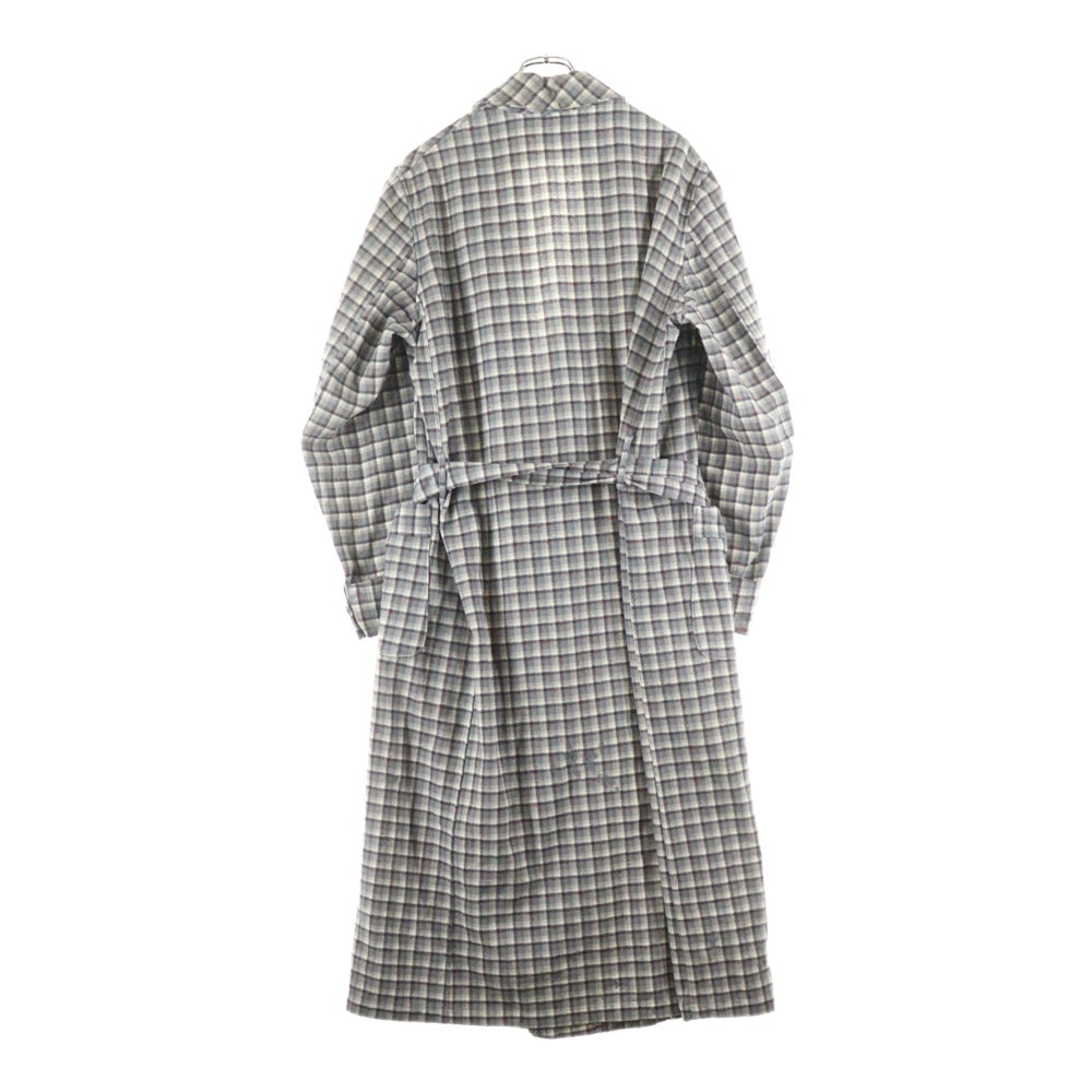 PENDLETON(ペンドルトン) 40S VINTAGE ヴィンテージ USA製 チェック柄 ウール ロングガウンコート グレー