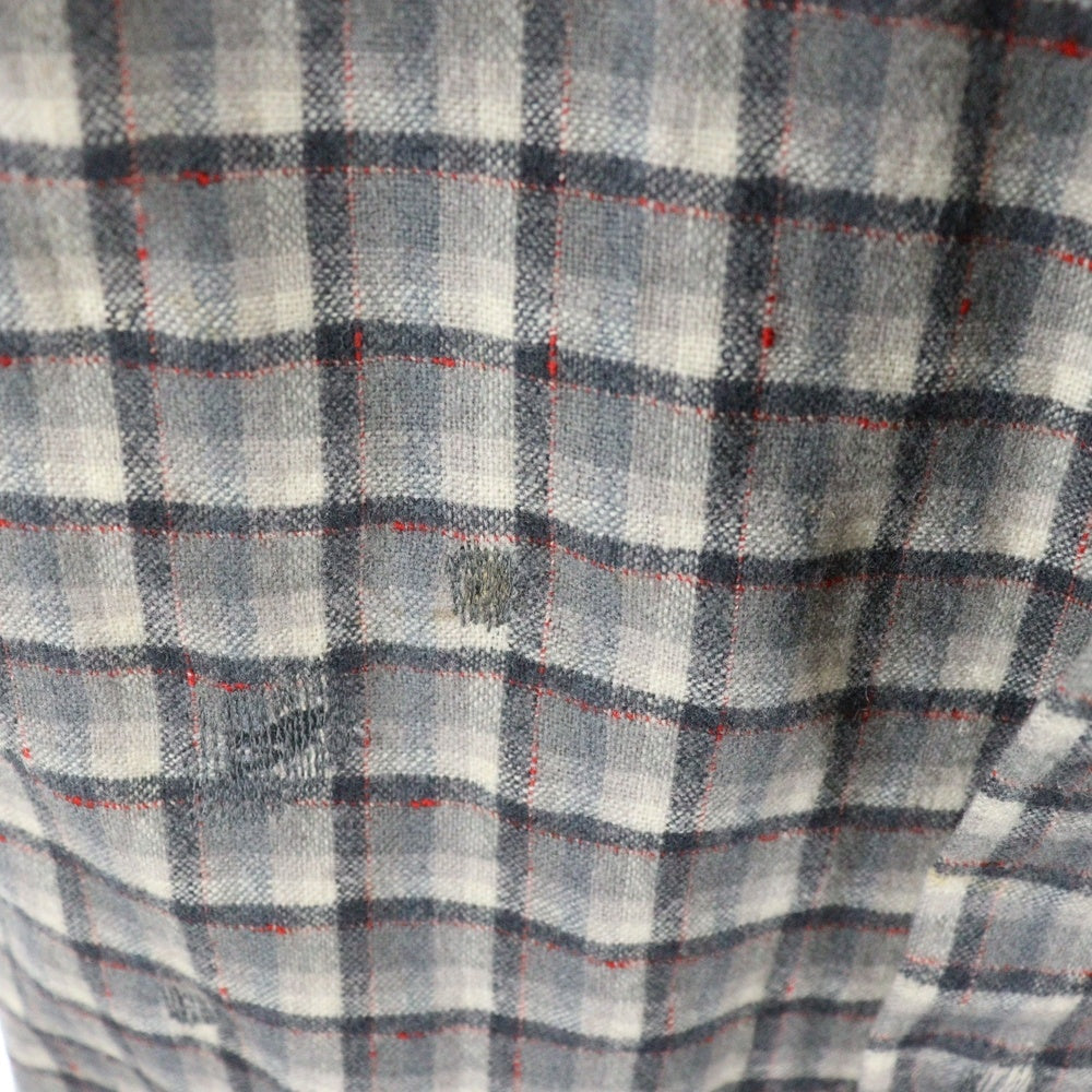 PENDLETON(ペンドルトン) 40S VINTAGE ヴィンテージ USA製 チェック柄 ウール ロングガウンコート グレー