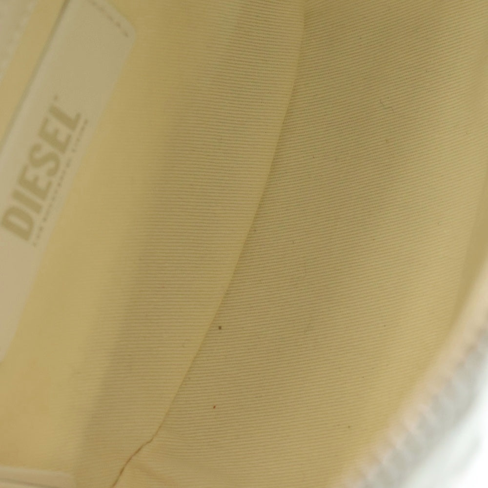 DIESEL(ディーゼル) 1DR-CROSSBODY Dロゴデザインプレート ダメージ加工 デニムショルダーバッグ ブルー X08708