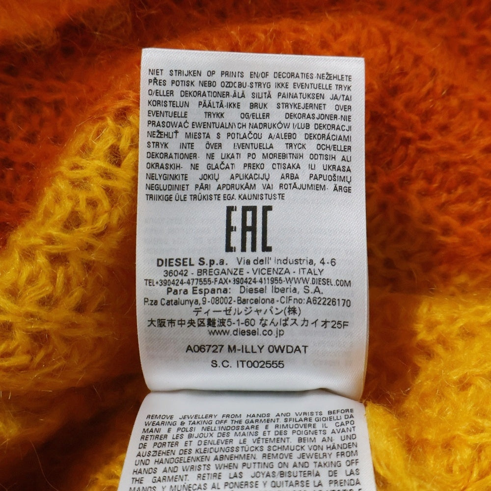 DIESEL(ディーゼル) M-ILLY 4B ショート丈 ツートーン ニット カーディガン レディース イエロー/オレンジ A06727
