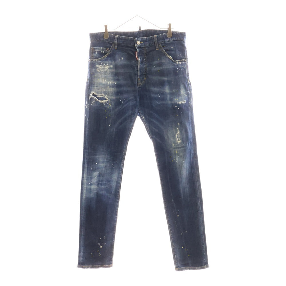 DSQUARED2(ディースクエアード) Cool Guy Jean クールガイ ペイント スリム ジーンズ デニムパンツ インディゴ S71LB0581
