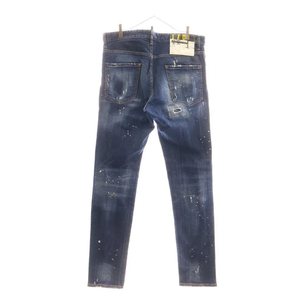 DSQUARED2(ディースクエアード) Cool Guy Jean クールガイ ペイント スリム ジーンズ デニムパンツ インディゴ S71LB0581