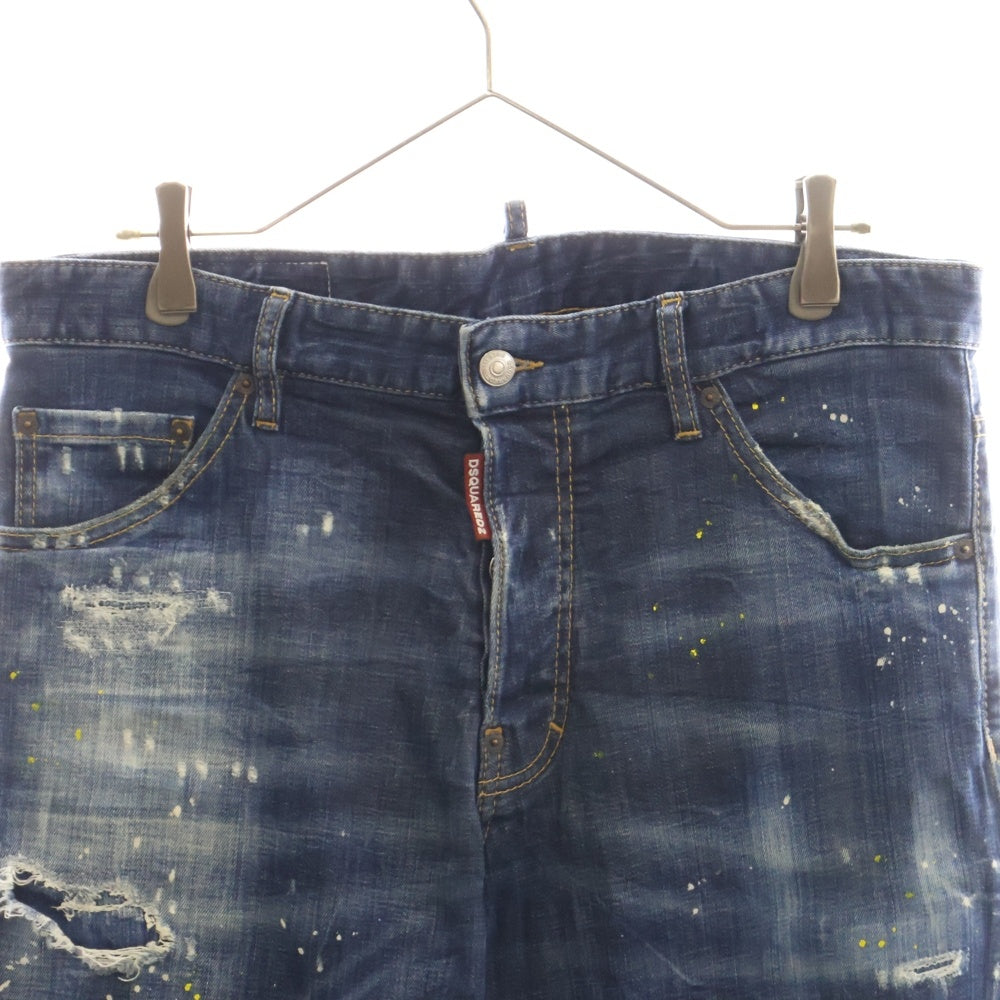 DSQUARED2(ディースクエアード) Cool Guy Jean クールガイ ペイント スリム ジーンズ デニムパンツ インディゴ S71LB0581