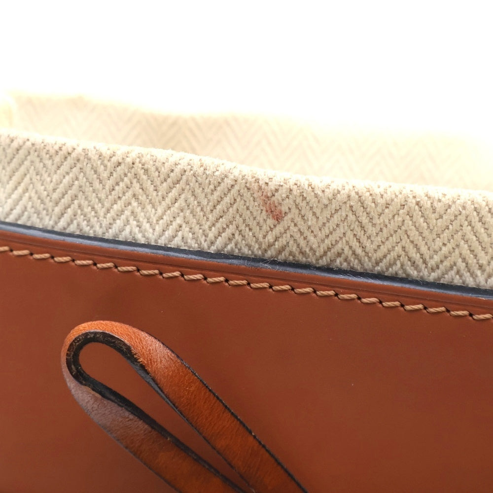 LOEWE(ロエベ) IKEBANA イケバナ アナグラム カーフスキン レースアップ レザー トートバッグ ブラウン レディース A858I01X01