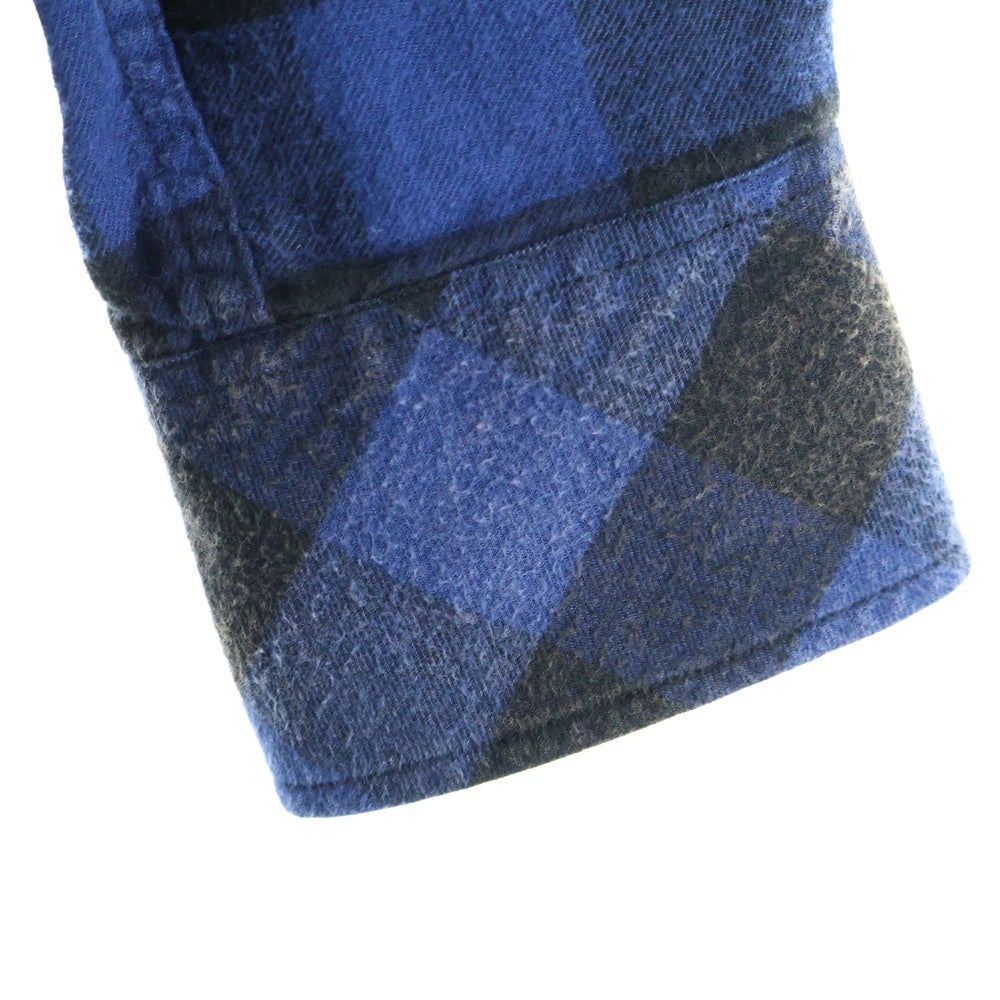 T.M.T(ティーエムティー) ダブルガーゼ ブロックチェック ウェスタン 長袖シャツ ブルー/ブラック TSH-S15IN01