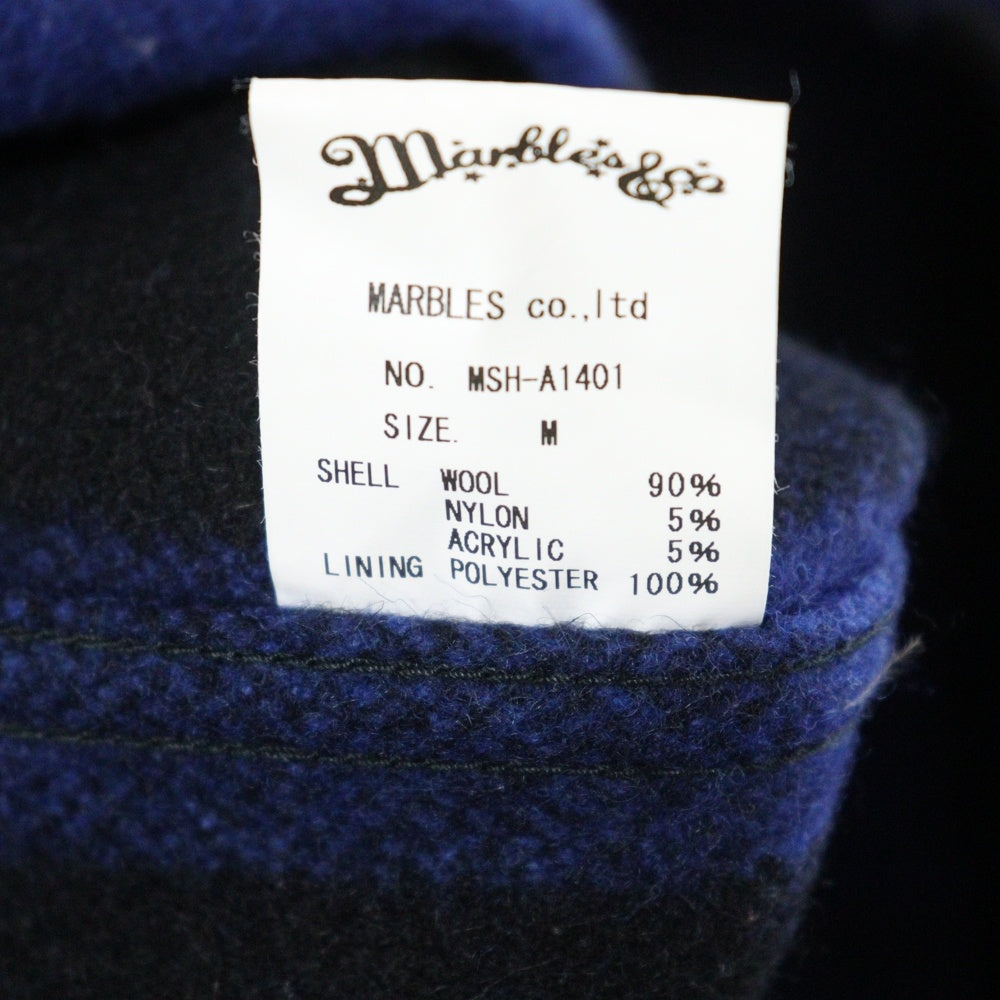 Marbles(マーブルズ) BUEFALO CHECK SHIRT JACKET バッファロー チェック シャツ ジャケット ブルー/ブラック MSH-A1401