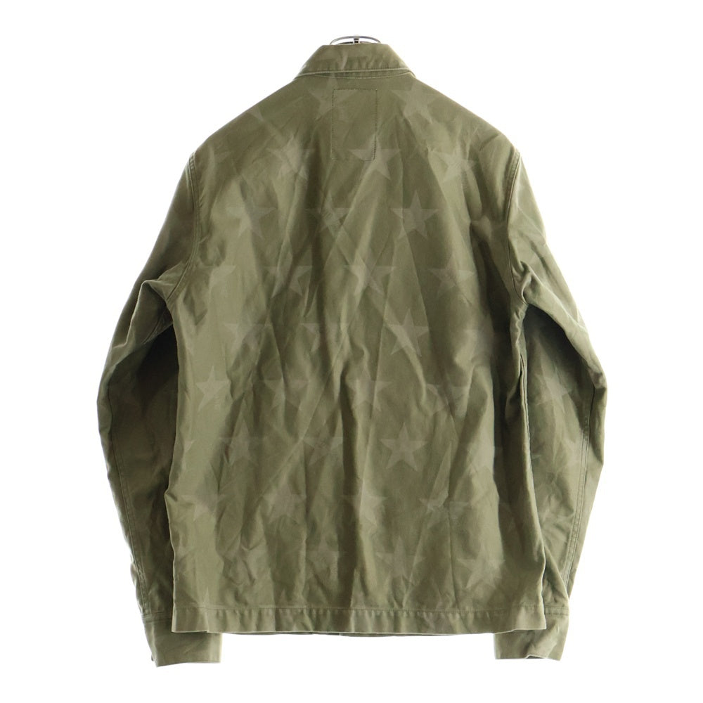 Marbles(マーブルズ) BDU SHIRT スター ロゴ ミリタリー コットン シャツ ジャケット カーキ MSH-S1802