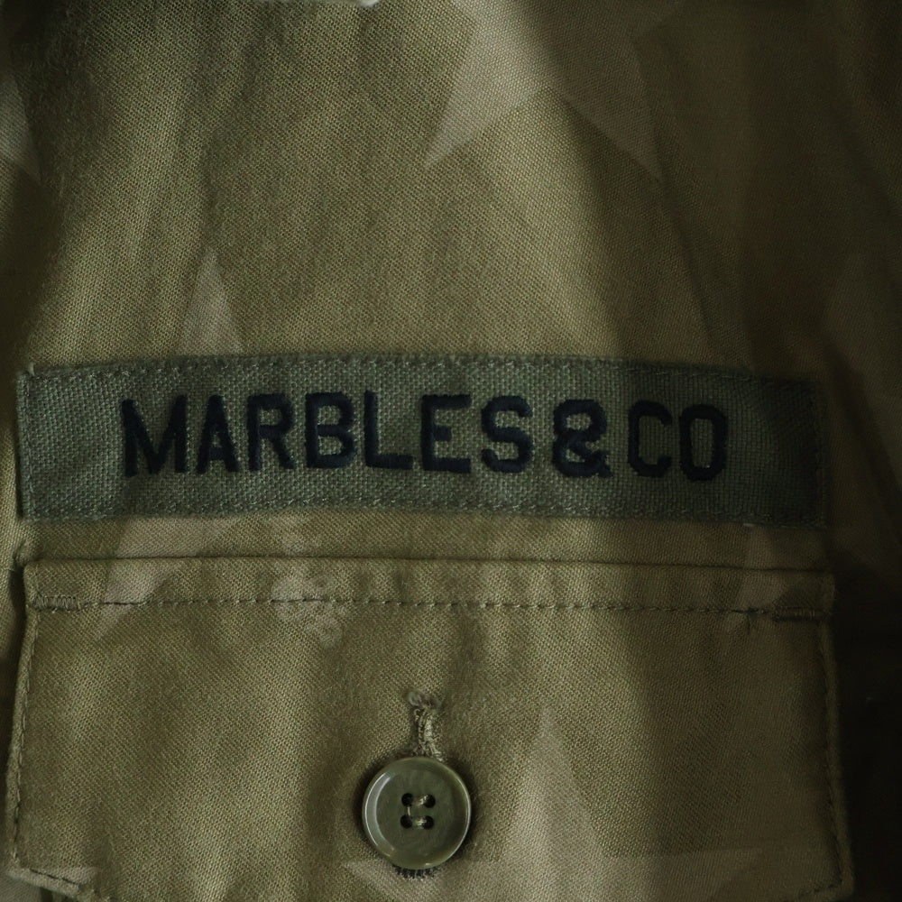 Marbles(マーブルズ) BDU SHIRT スター ロゴ ミリタリー コットン シャツ ジャケット カーキ MSH-S1802