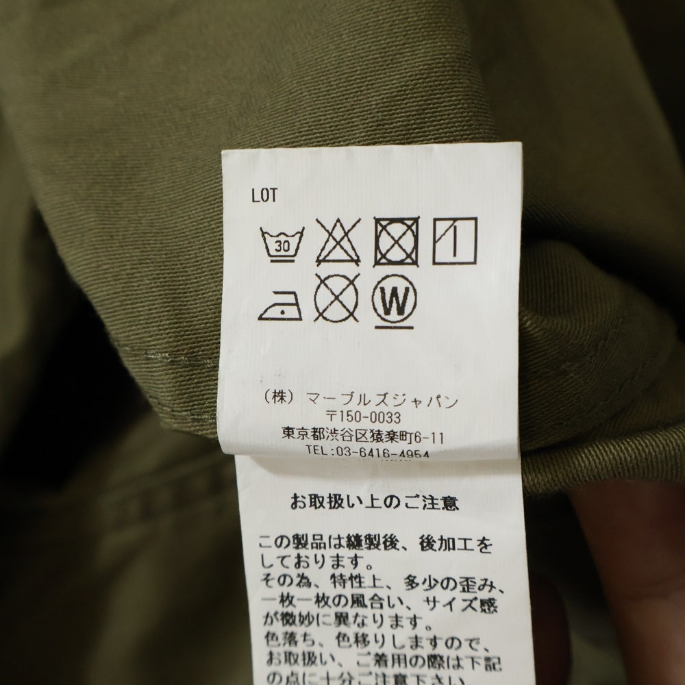Marbles(マーブルズ) BDU SHIRT スター ロゴ ミリタリー コットン シャツ ジャケット カーキ MSH-S1802