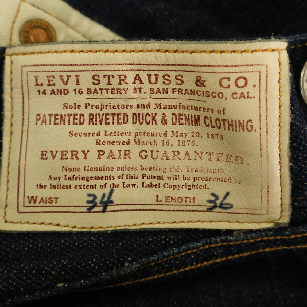 Levi's(リーバイス) 501XX 1886年復刻モデル ボタンフライ ストレート デニム パンツ インディゴ 00125-0005