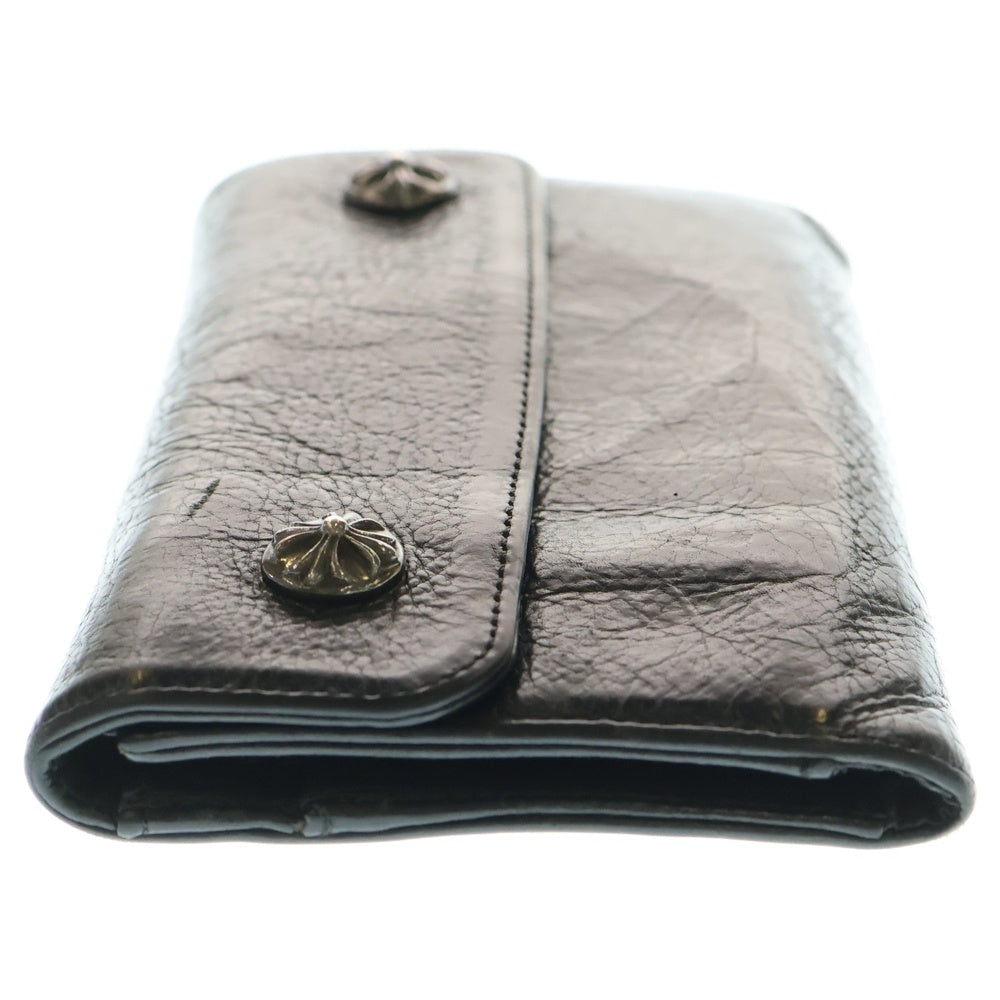 CHROME HEARTS(クロムハーツ) WAVE ウェーブ レザーウォレット 財布 ブラック BCA374