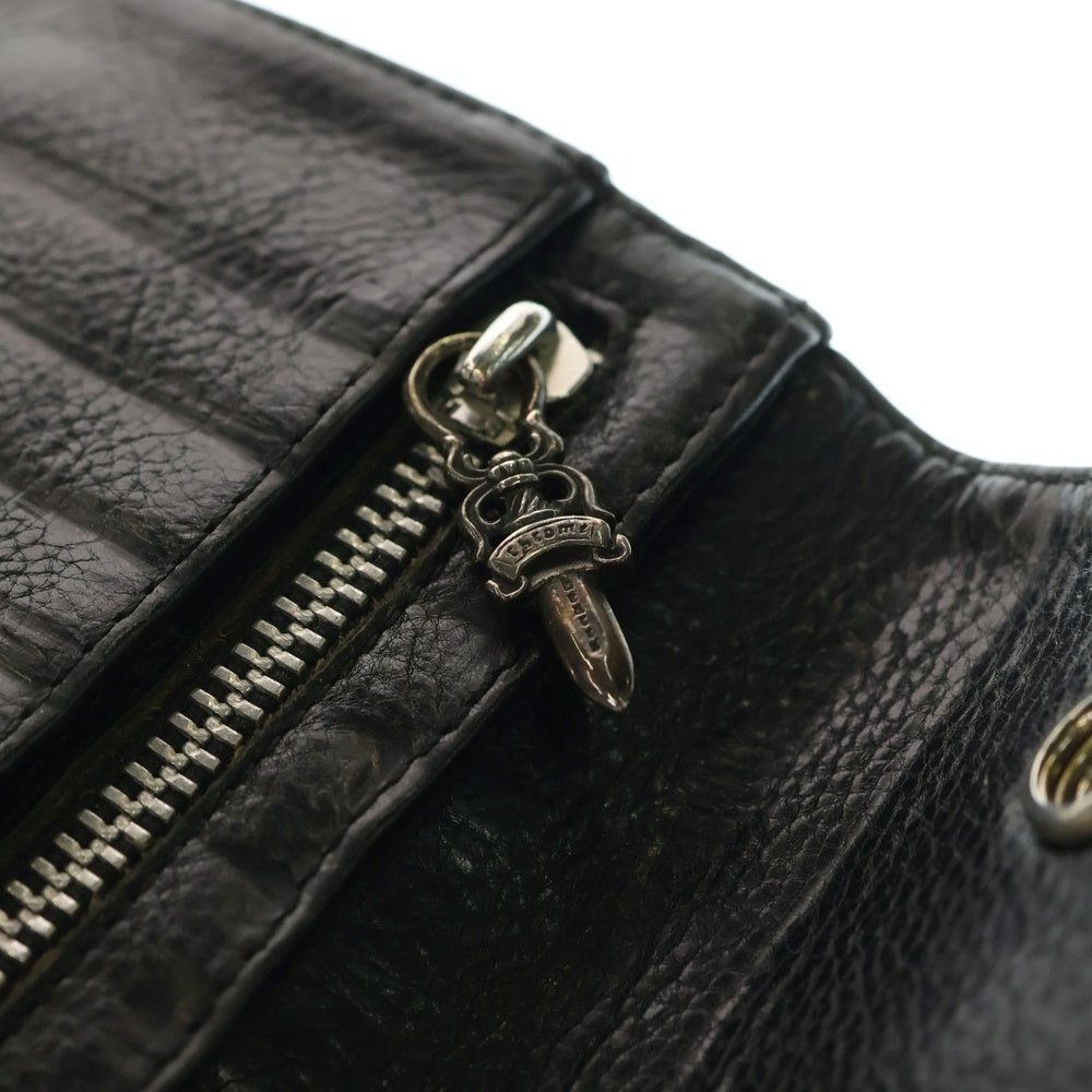 CHROME HEARTS(クロムハーツ) WAVE ウェーブ レザーウォレット 財布 ブラック BCA374