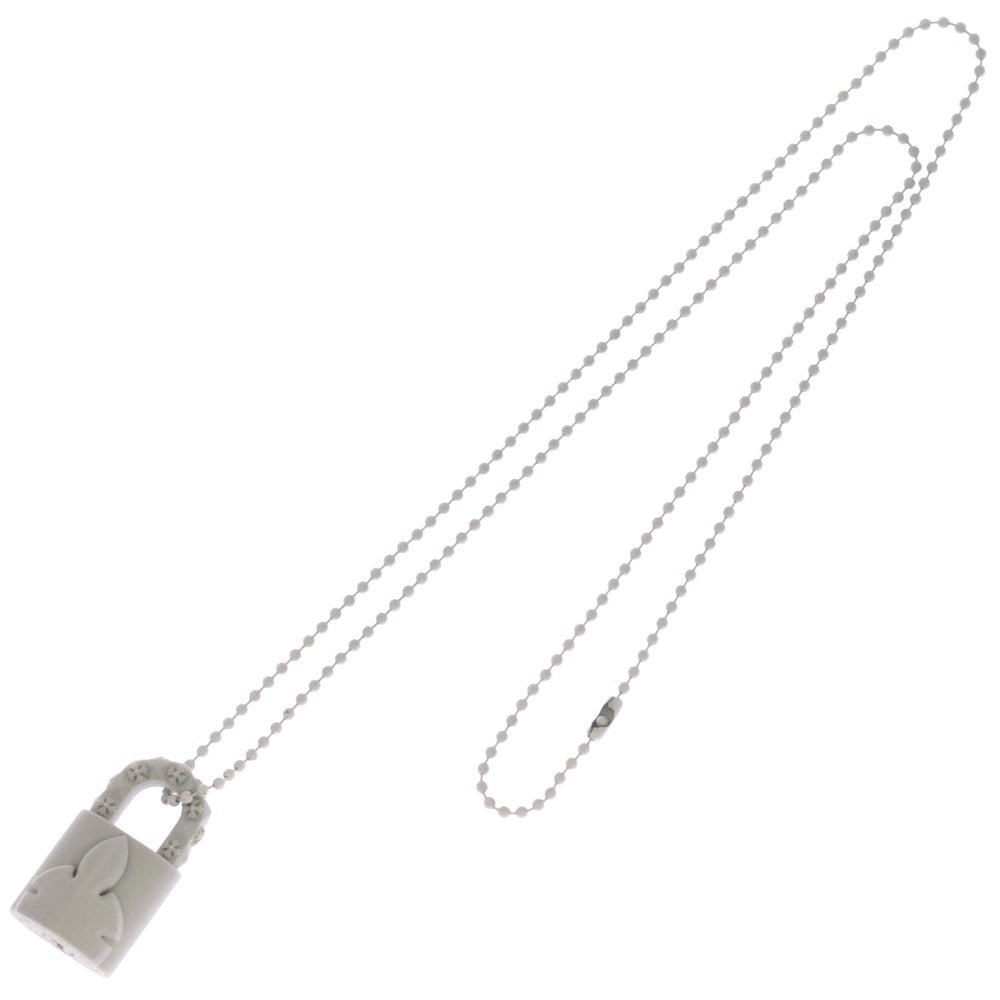 CHROME HEARTS(クロムハーツ) PADLOCK FLERKNEE SLCN パドロックフレアニー ラバーネックレス シリコン グレー BCA295