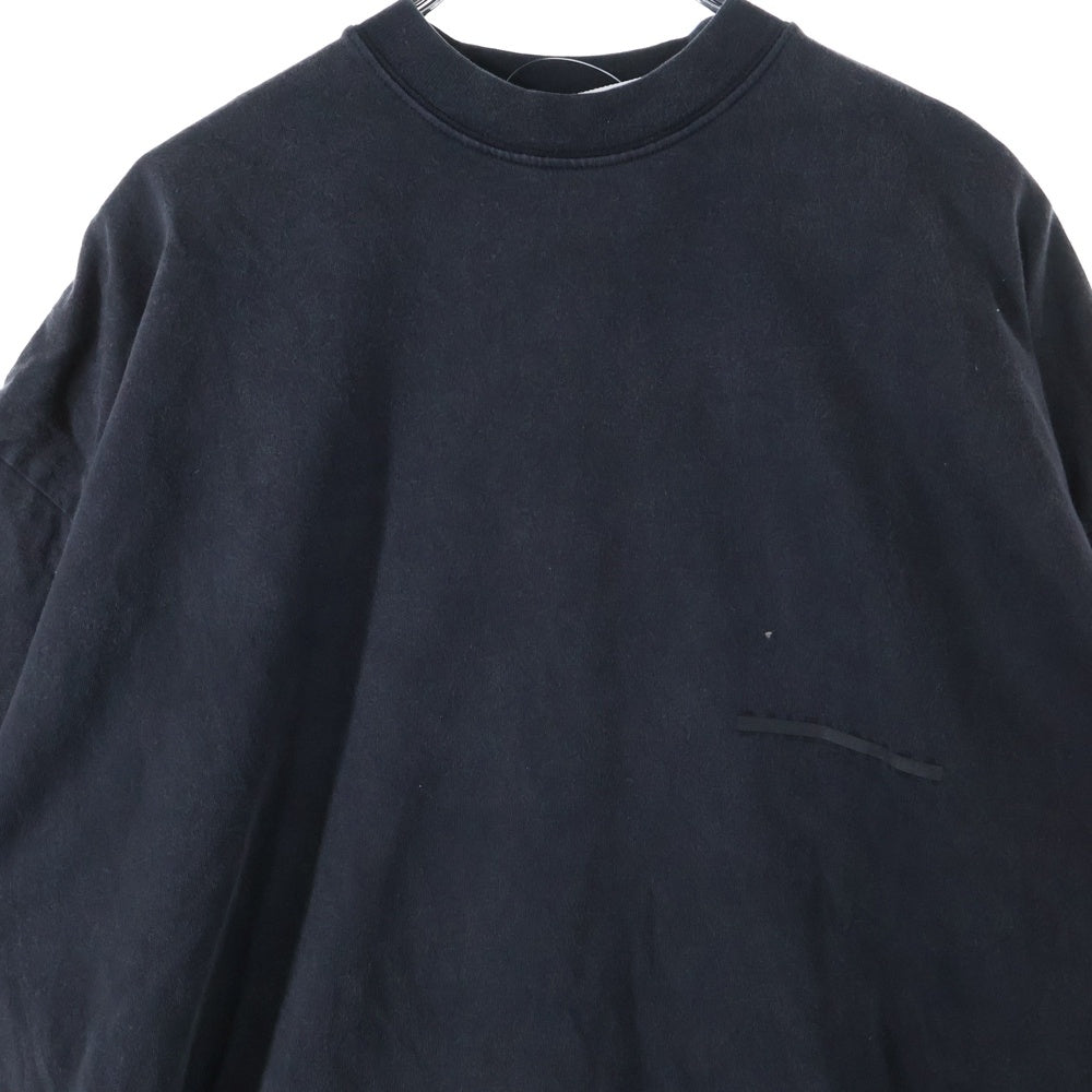 BALENCIAGA(バレンシアガ) STRIKE 1917 OVERSIZED T-SHIRT ロゴプリントオーバーサイズ半袖Tシャツ クルーネックカットソー ブラック 694576 TMVJ6