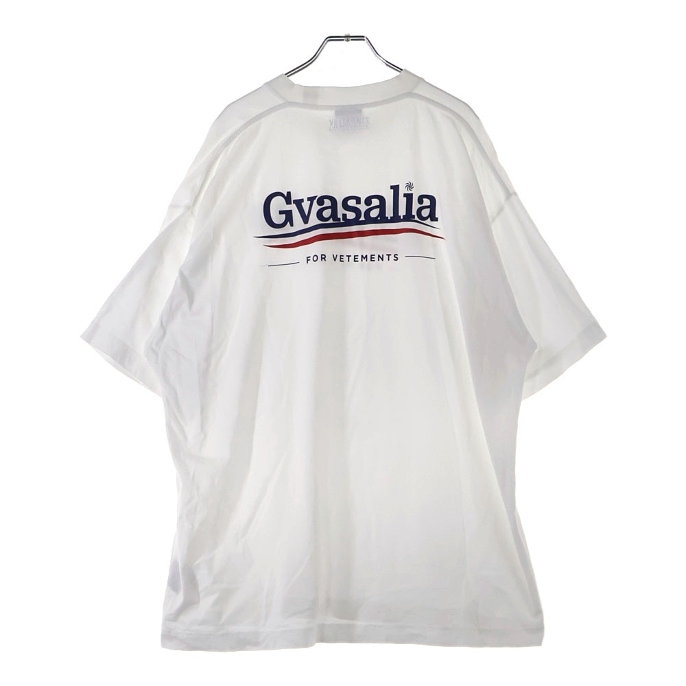 VETEMENTS(ヴェトモン) 21SS GVASALIA S/S TEE ヴァザリア クルーネック カットソー 半袖Tシャツ ホワイト UA52TR220W