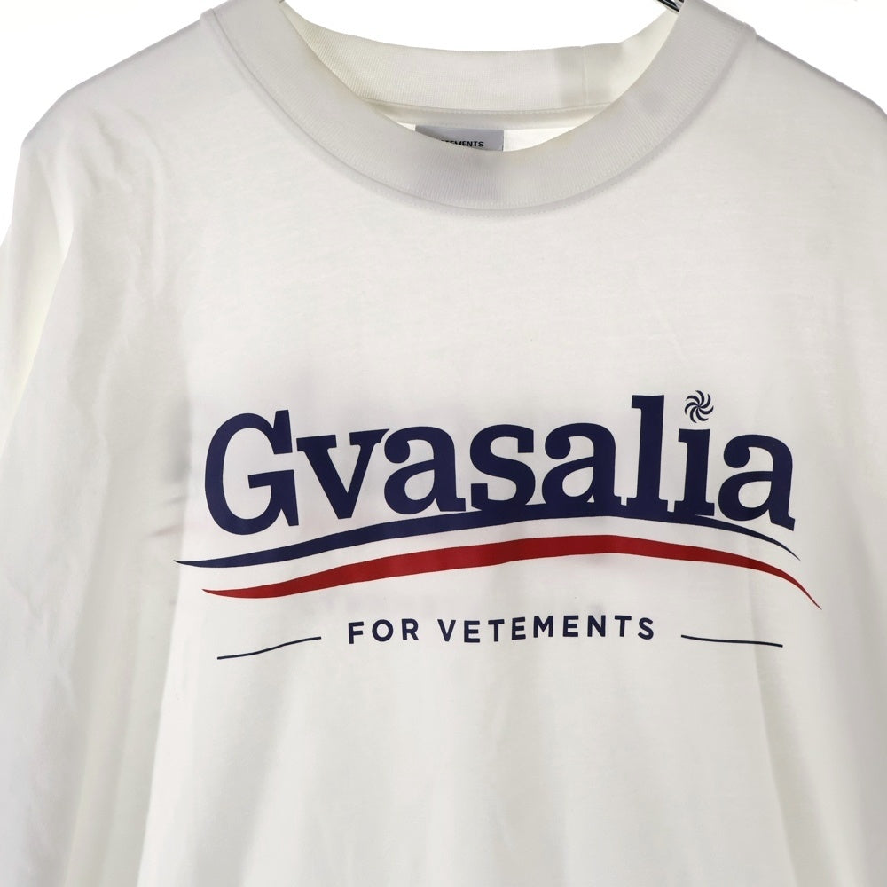 VETEMENTS(ヴェトモン) 21SS GVASALIA S/S TEE ヴァザリア クルーネック カットソー 半袖Tシャツ ホワイト UA52TR220W