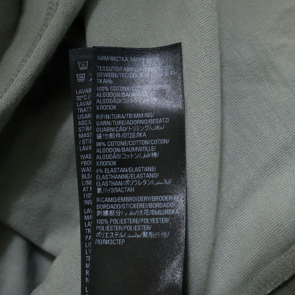 BALENCIAGA(バレンシアガ) LOGO EMBROIDERED OVERSIZED ロゴエンブロイダリーデザイン クルーネック カットソー 半袖Tシャツ グレー 712398 TLVF3