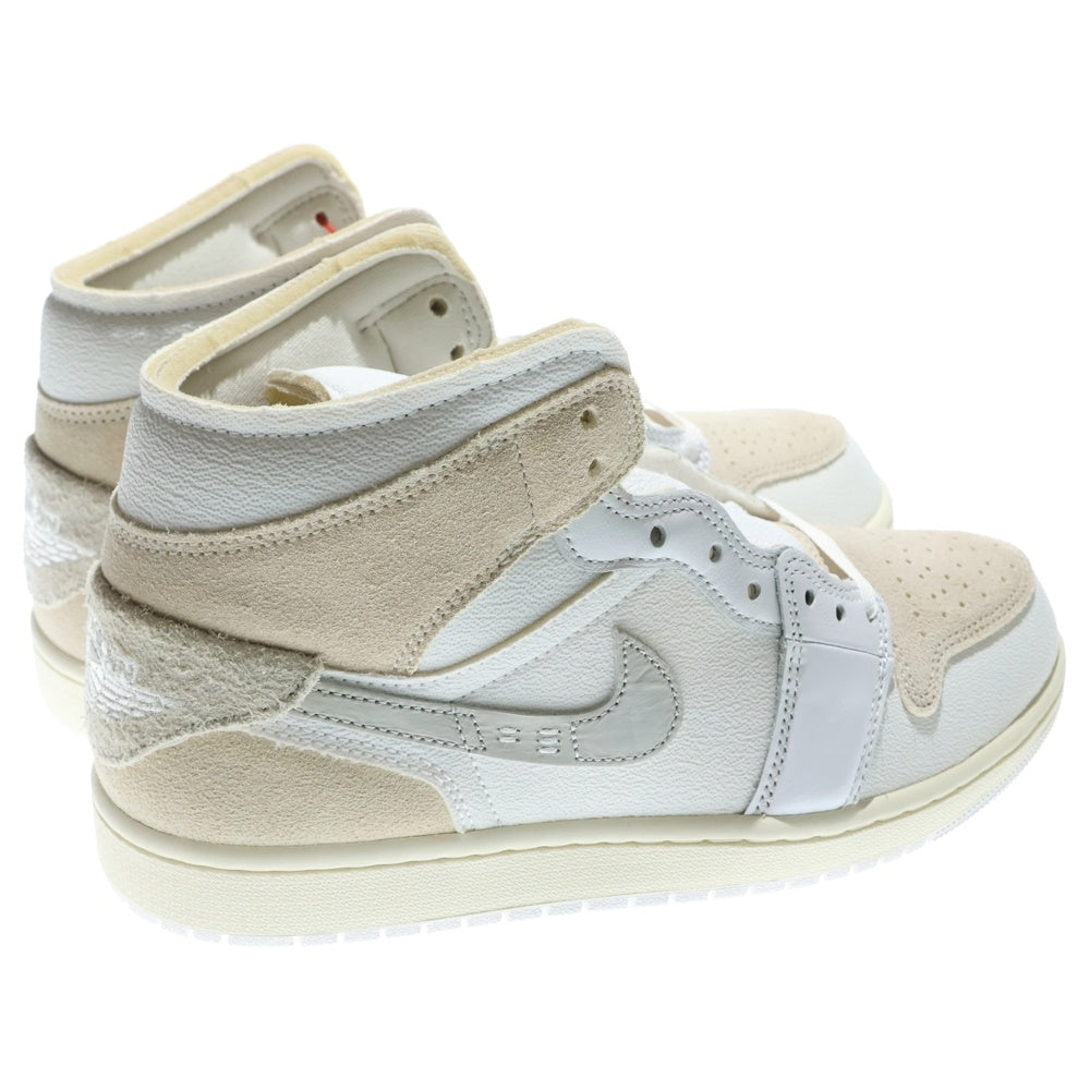 NIKE(ナイキ) AIR JORDAN 1 CRAFT エアジョーダンワンクラフト ハイカットスニーカー ホワイト/グレー US9.5/27.5cm DM9652‐120