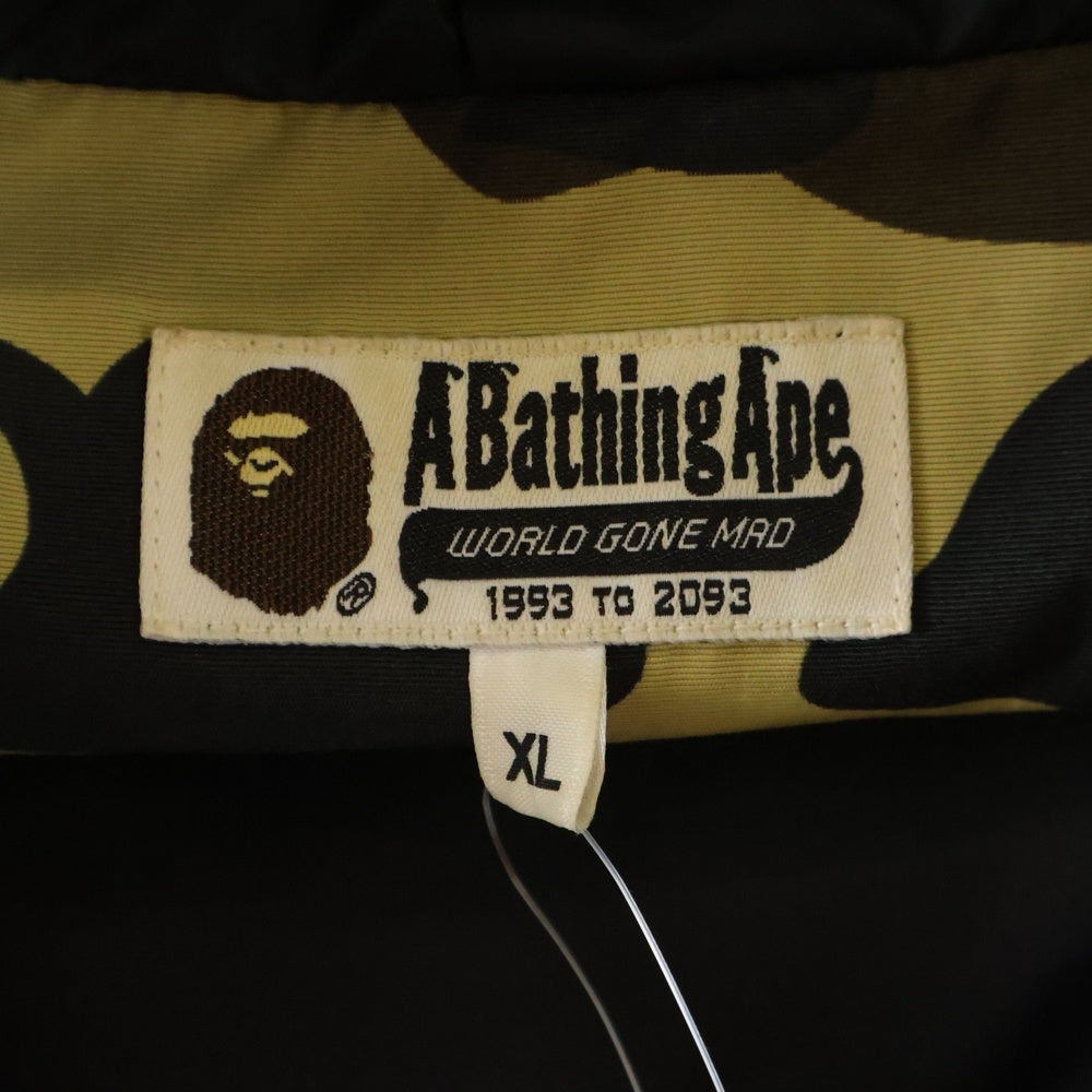 A BATHING APE(アベイシングエイプ) CAMO SHARK ABCカモ柄 総柄 ダブルポケット フーデッド フルジップ ダウンジャケット マルチ 001HJC701020X