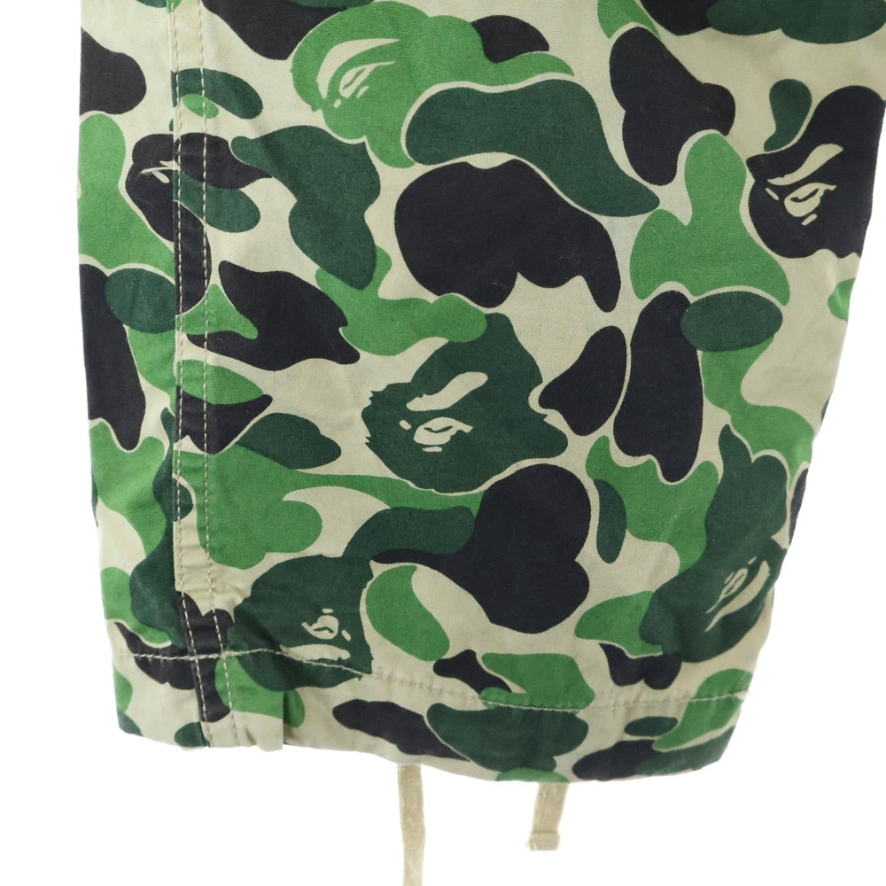 A BATHING APE(アベイシングエイプ) ×UNDEFEATED ABC 6POCKET PANTS アンディフィーテッド ABCカモ柄 総柄 マルチポケット ジップアップ カーゴパンツ グリーン 001PTE231903X