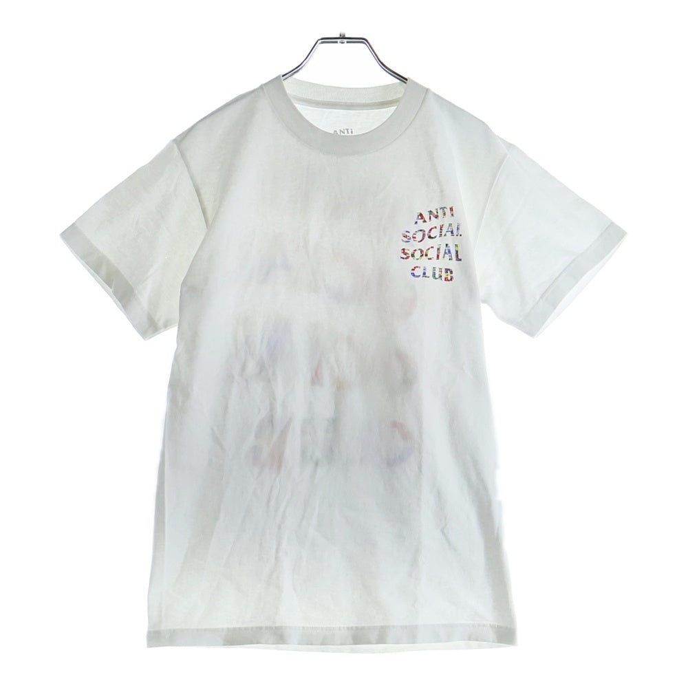 ANTI SOCIAL SOCIAL CLUB(アンチソーシャルソーシャルクラブ) 国旗ロゴプリント クルーネック半袖Tシャツ カットソー ホワイト