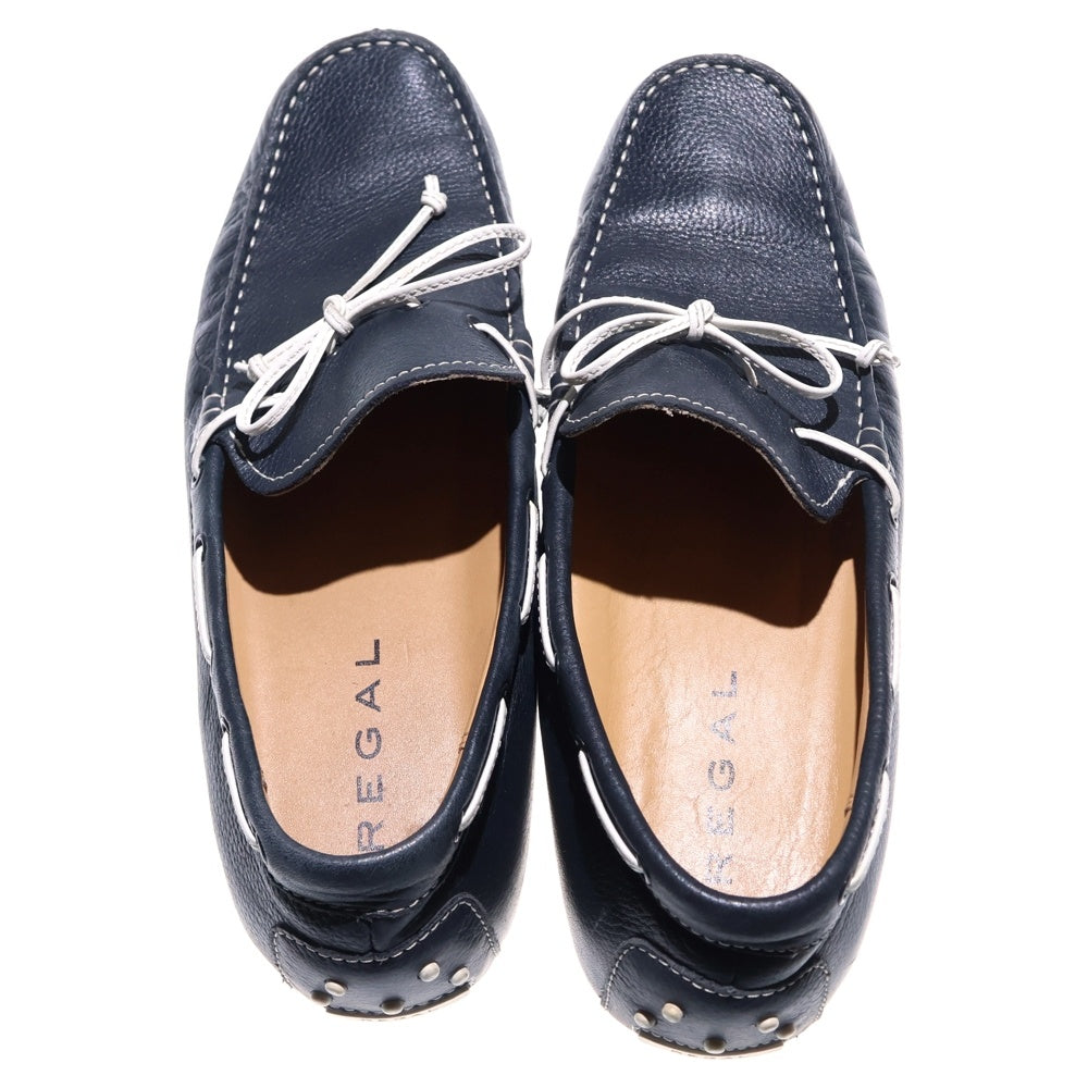 REGAL(リーガル) レザー ドライビングシューズ ネイビー