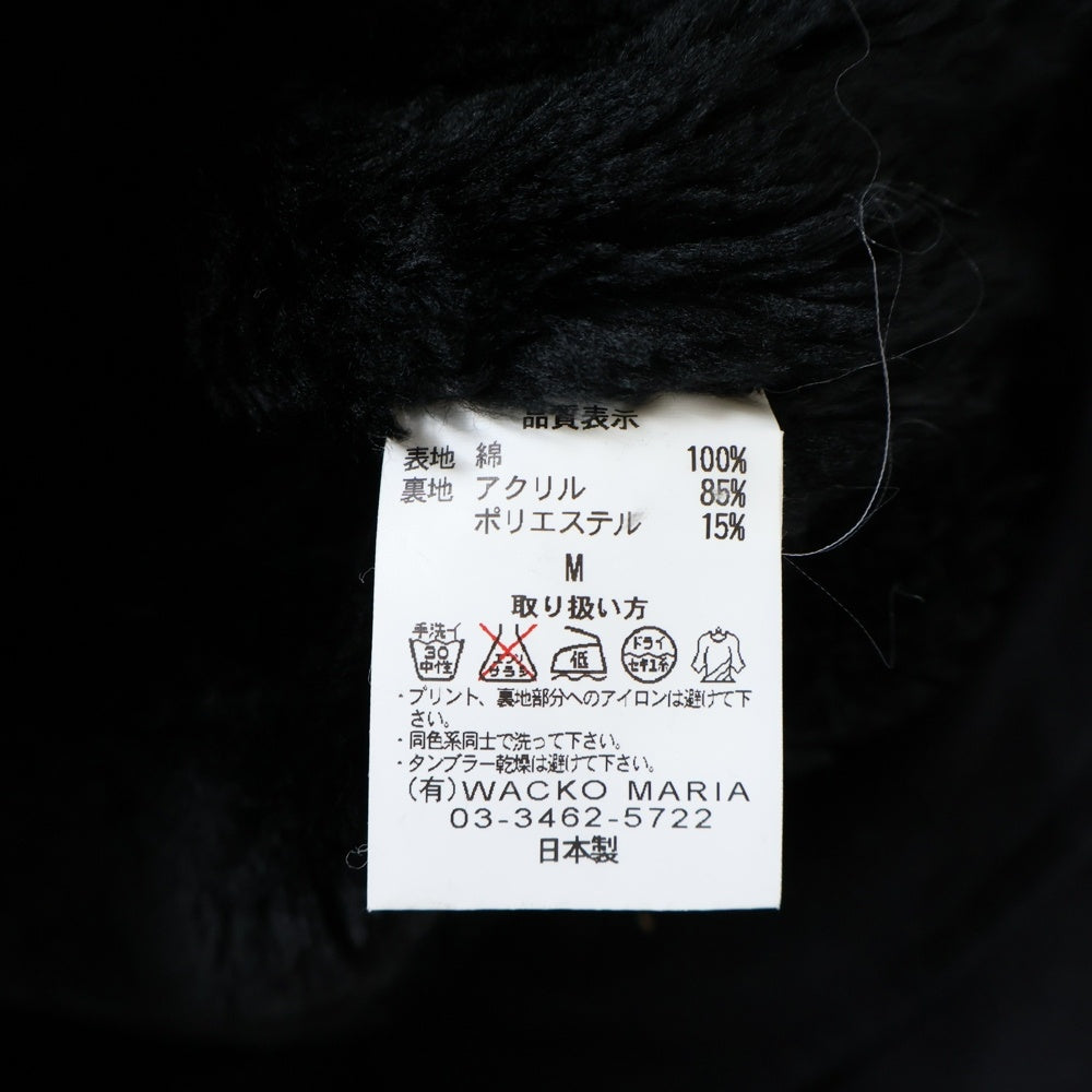WACKO MARIA(ワコマリア) 両面エンブロイダリロゴーデザイン 6B ダブルポケット ファー切り替え N1 デッキジャケット ブラック