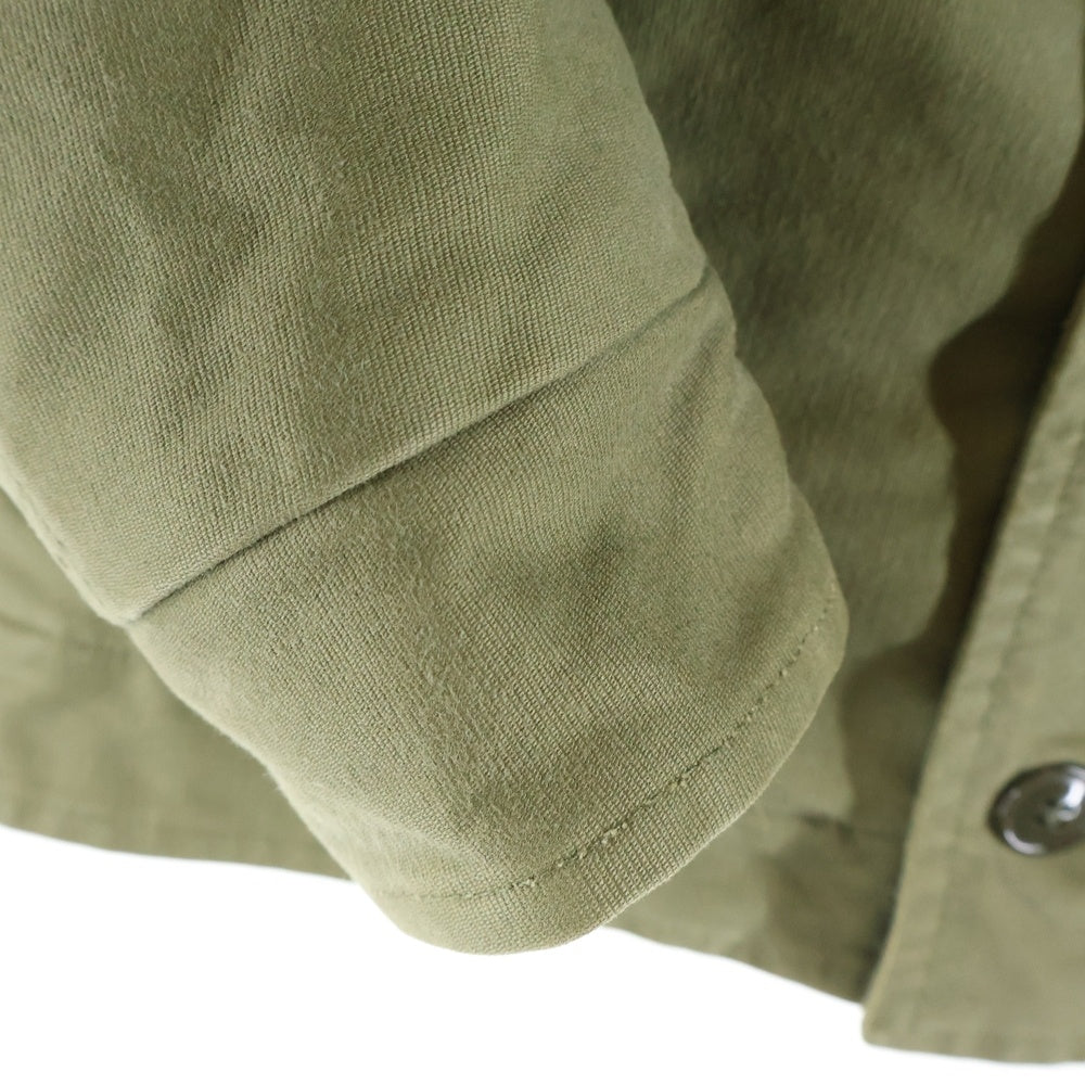 WACKO MARIA(ワコマリア) 両面ロゴデザインプリント 6B ダブルポケット ファー切り替え N1 デッキジャケット カーキ