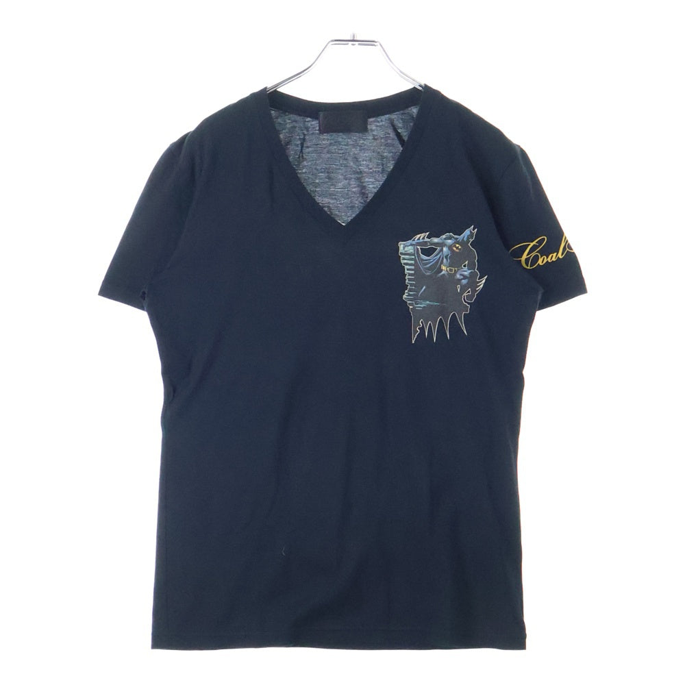 Coal Black(コールブラック) BATMAN PRINT TEE バッドマン プリント Vネック 半袖Tシャツ カットソー ブラック