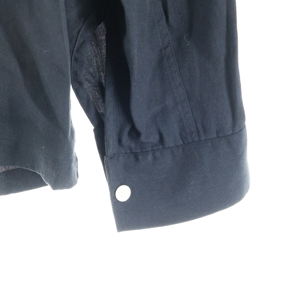 WACKO MARIA(ワコマリア) 両面ロゴエンブロイダリーデザイン 胸ポケット 5B オープンカラー ボーリング 長袖シャツ ブラック