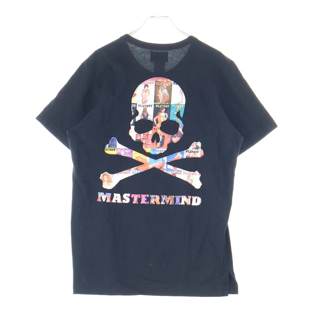mastermind JAPAN(マスターマインドジャパン) ×PLAYBOY×THEATER 8×プレイボーイ×シアター8 ロゴエンブロイダリー クルーネック 半袖Tシャツ カットソー ブラック 8HP-TS06