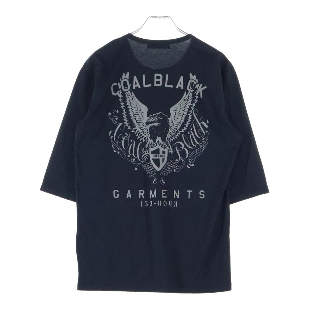 Coal Black(コールブラック) GENUINE CREATED TEE ジェニュイン クリエイテッド プリント クルーネック クロップドスリーブ Tシャツ カットソー ブラック