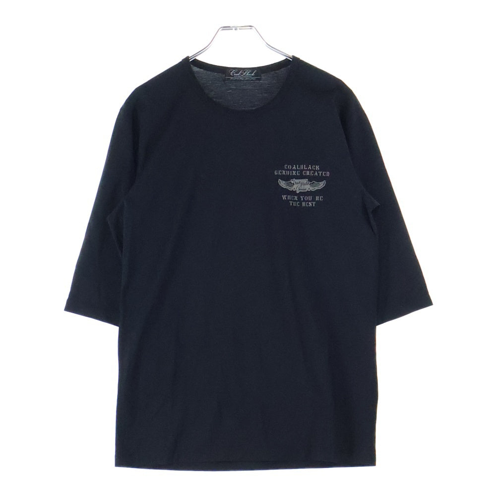 Coal Black(コールブラック) GENUINE CREATED TEE ジェニュイン クリエイテッド プリント クルーネック クロップドスリーブ Tシャツ カットソー ブラック