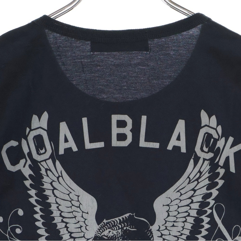 Coal Black(コールブラック) GENUINE CREATED TEE ジェニュイン クリエイテッド プリント クルーネック クロップドスリーブ Tシャツ カットソー ブラック