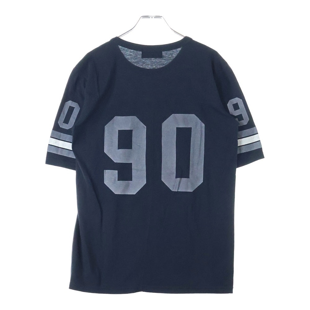 Coal Black(コールブラック) SHES MINE シーイズ マイン ナンバリングデザイン Vネック カットソー 半袖Tシャツ ブラック