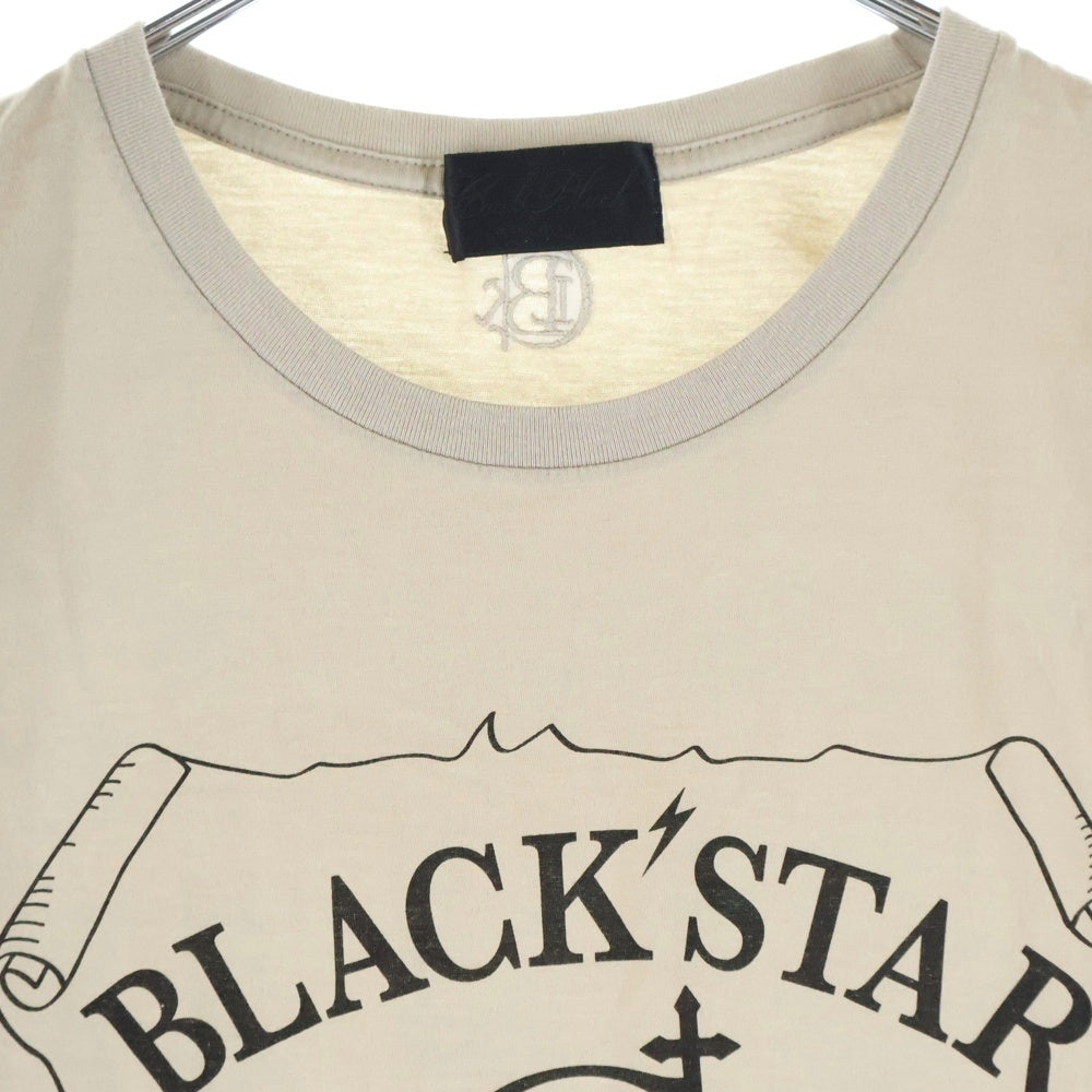 Coal Black(コールブラック) BLACK STAR ブラック スター フロントロゴプリント クルーネック カットソー 半袖Tシャツ グレー