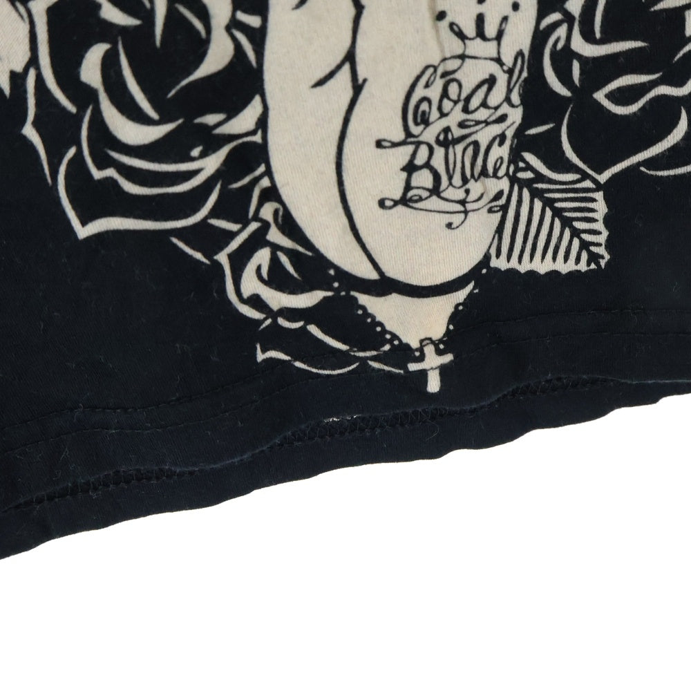 Coal Black(コールブラック) サークルロゴ プリント クルーネック 半袖Tシャツ カットソー ブラック/ベージュ