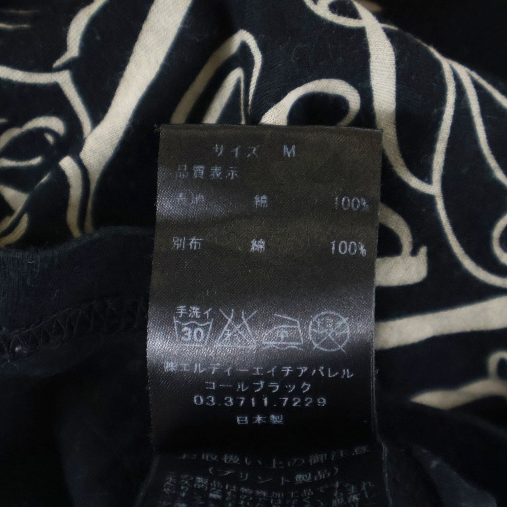 Coal Black(コールブラック) サークルロゴ プリント クルーネック 半袖Tシャツ カットソー ブラック/ベージュ
