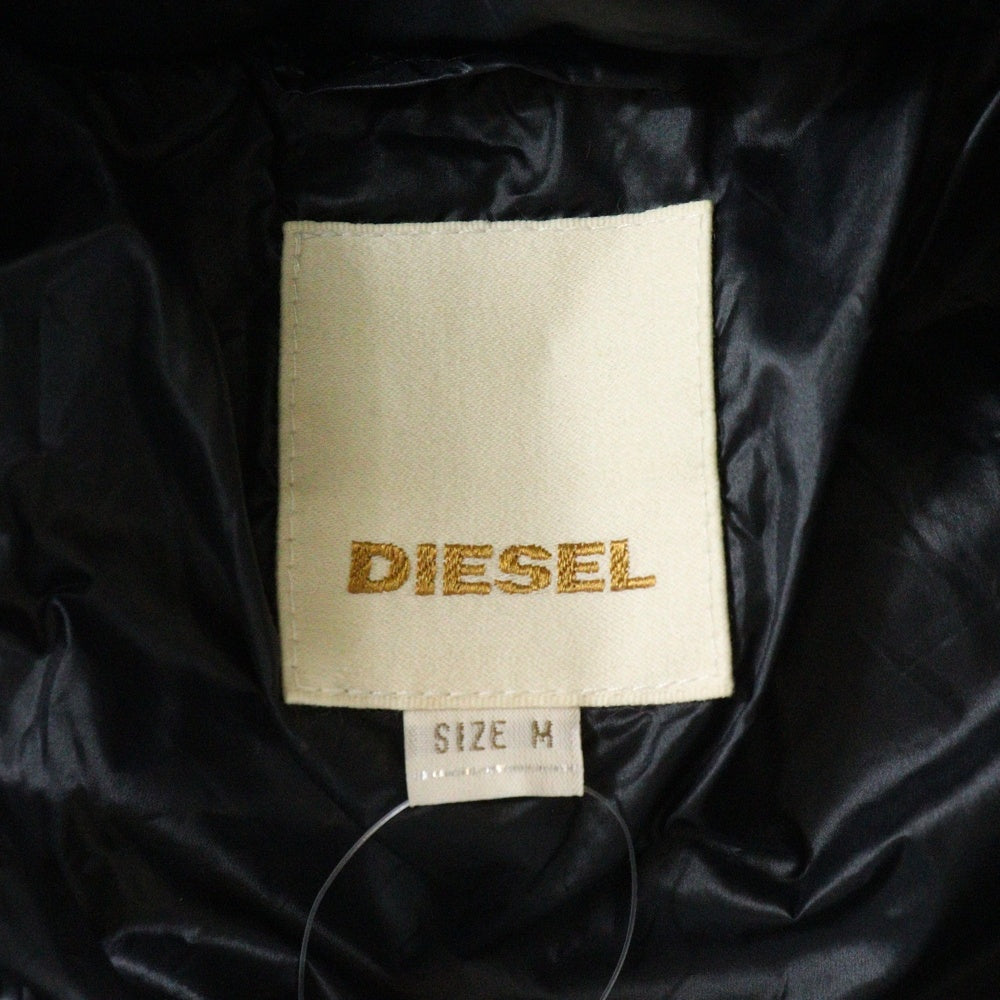 DIESEL(ディーゼル) アームワッペン ジップアップ ダウンジャケット ネイビー