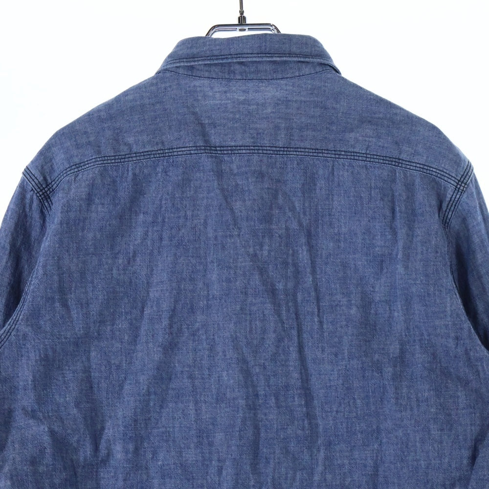 REPLAY(リプレイ) レギュラーカラー シャンブレー 長袖シャツ ブルー M4859.000.51142